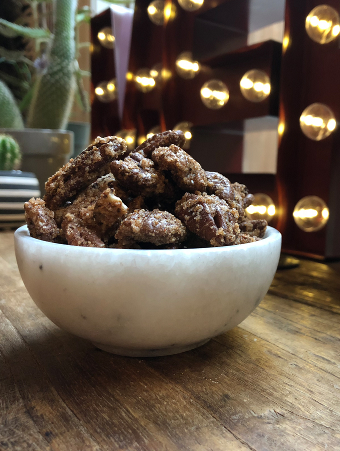 Sweet and Spicy Baked Pecans – Perfect for Charcuterie