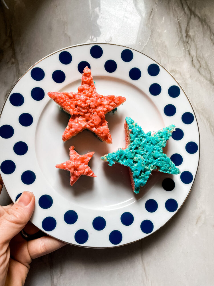 Star Spangled Rice Krispie Treats On a Stick