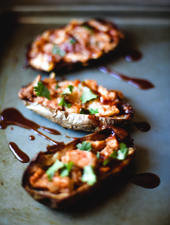 Use Your New Air Fryer to Make These Easy & Delicious Crispy BBQ Chicken Potato Skins